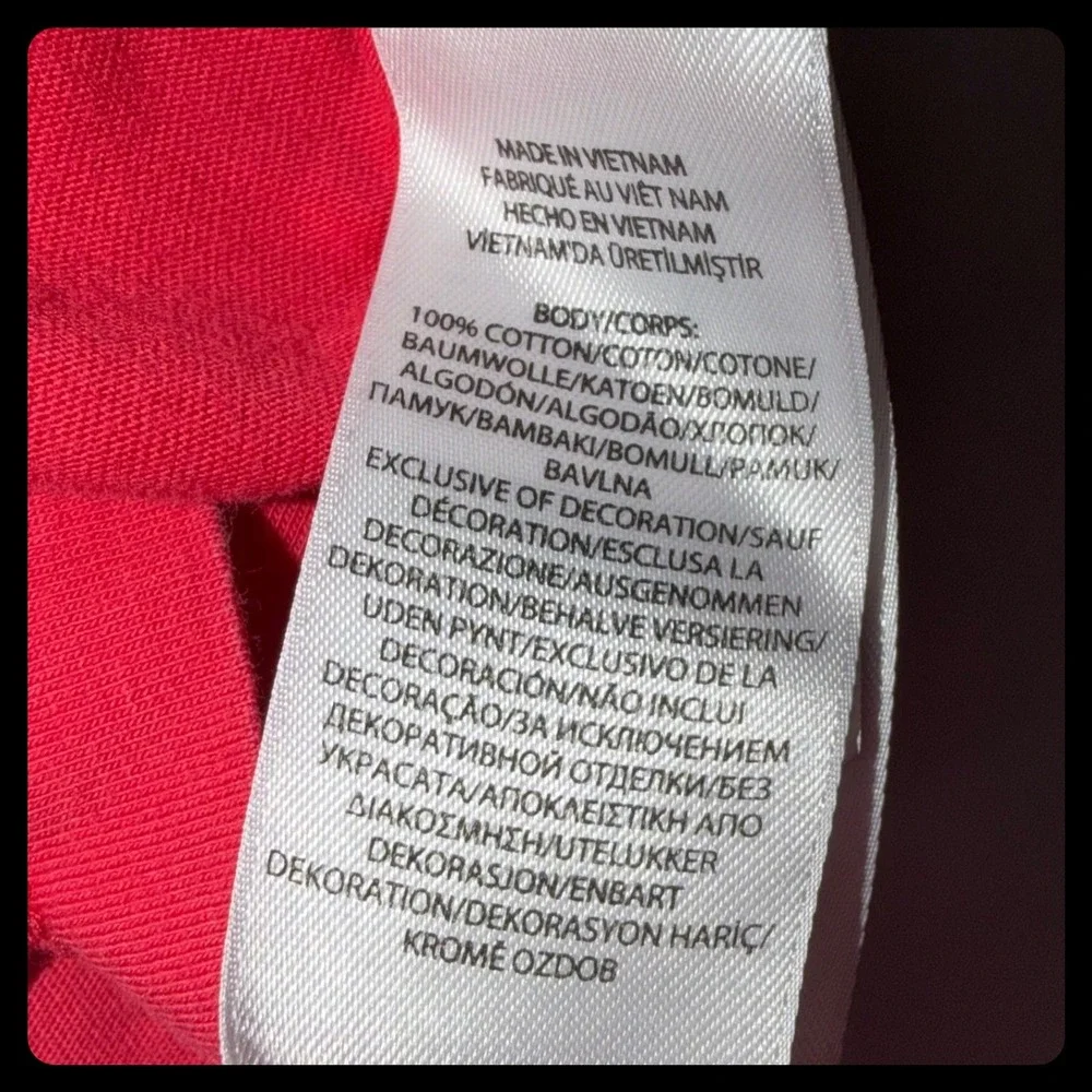 Polo Ralph Lauren T-Shirt Mens Large Red V-Neck Classic Fit Short Sleeve Pony